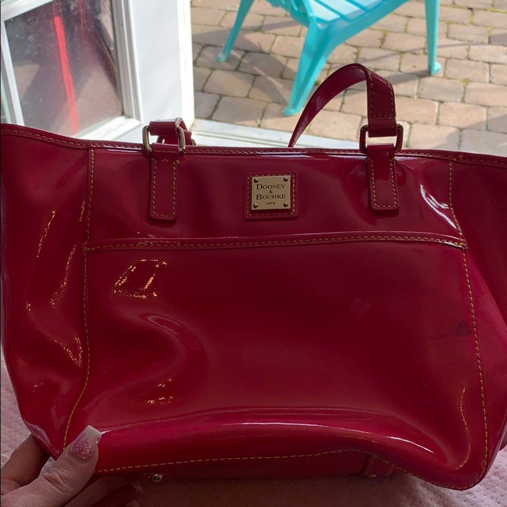 Patent leather pink Dooney and Bourke tote